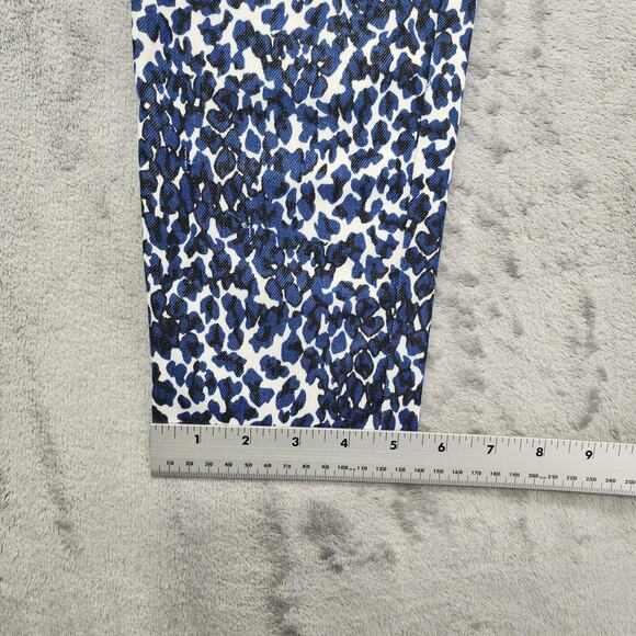 Faded Glory Jeans Womens M Black Blue White Animal Print Jegging Skinny Capri - Picture 9 of 10